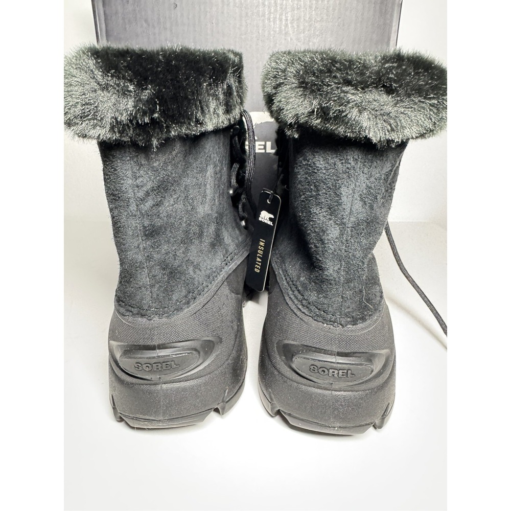 Womens Sorel Sueded‎ Winter Boots Black Snow Angel Size 9 NEW IN BOX - Picture 4 of 6
